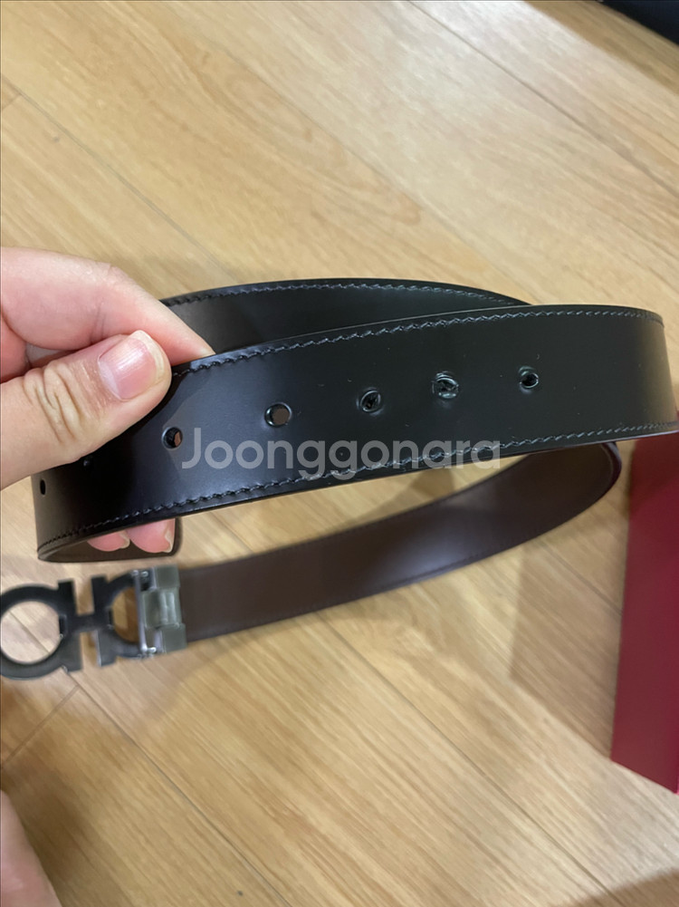 페레가모 남성 더블 간치니 양면벨트--4