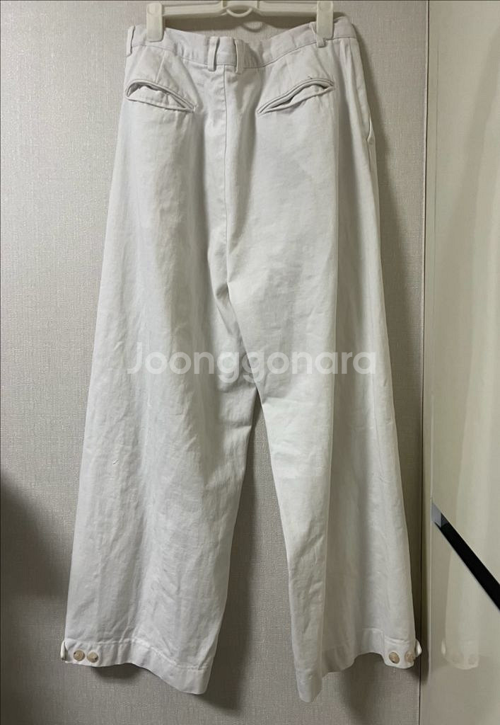 원가 6만 5천원, 벌룬 화이트 와이드 두붙바 팬츠--1