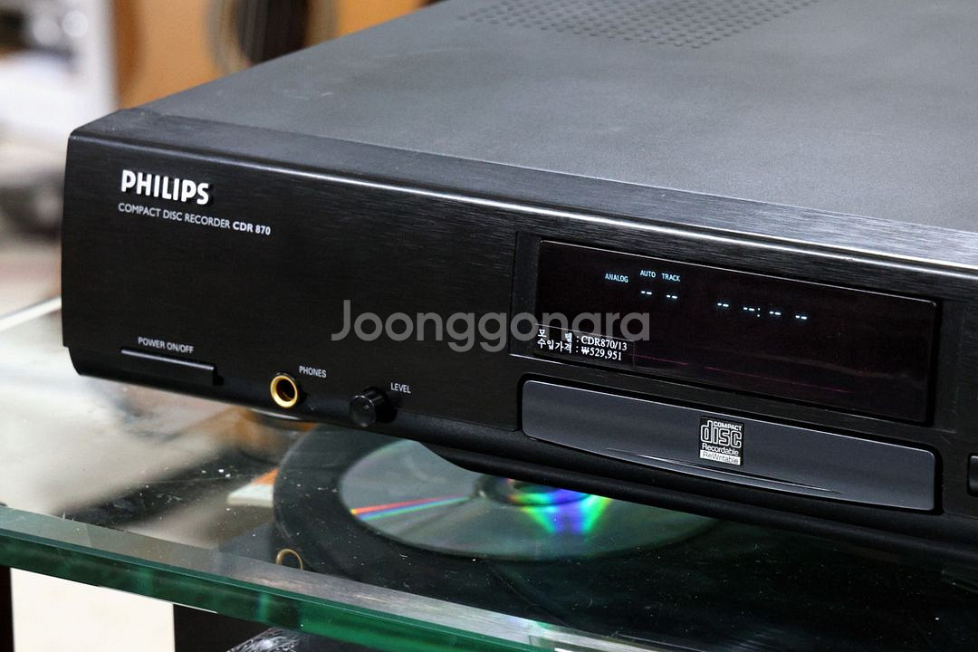 필립스 고급 CD 플레이어.레코더ㅡ민트급.광출력--5