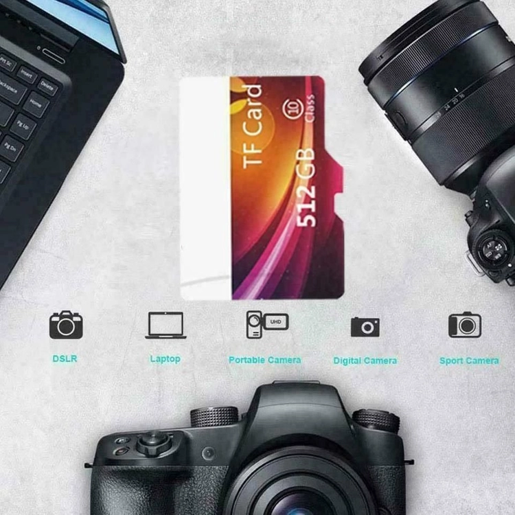 새 차량용 네비게이션 512GB Micro SD 메모리카드 TF카드 SDHC SDXC Class10 고속 저장 블랙 이미지