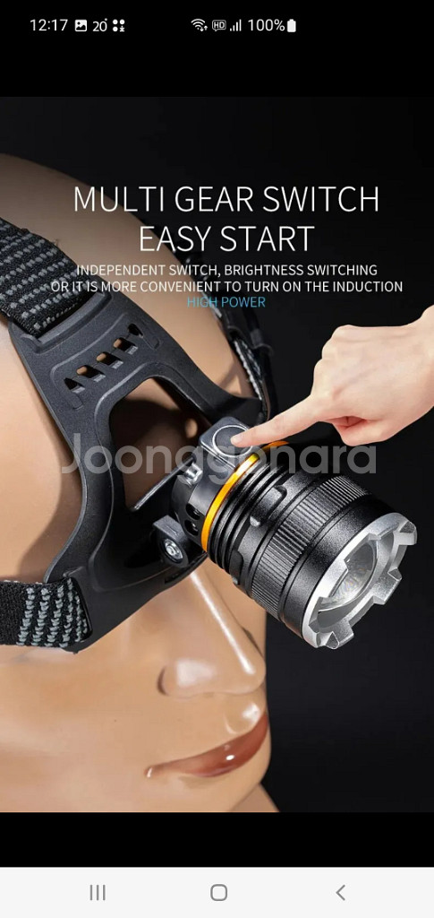헤드렌턴 센서 USB 충전식 5핀 낚시 작업 캠핑 줌--7