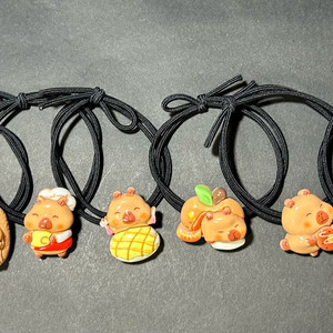 카피바라 머리끈(핸드메이드) 일괄