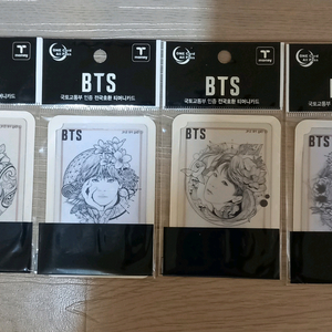 2019 BTS 일러스트 투명 티머니 교통카드 한정판