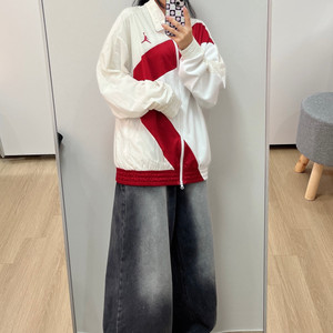 나이키 조던 윙스 다이아몬드 화이트 레드 바람막이 자켓