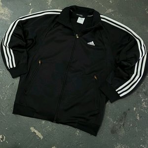 아디다스 블랙 검흰 트랙탑 져지집업 105/XL