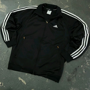 아디다스 블랙 검흰 트랙탑 져지집업 105/XL