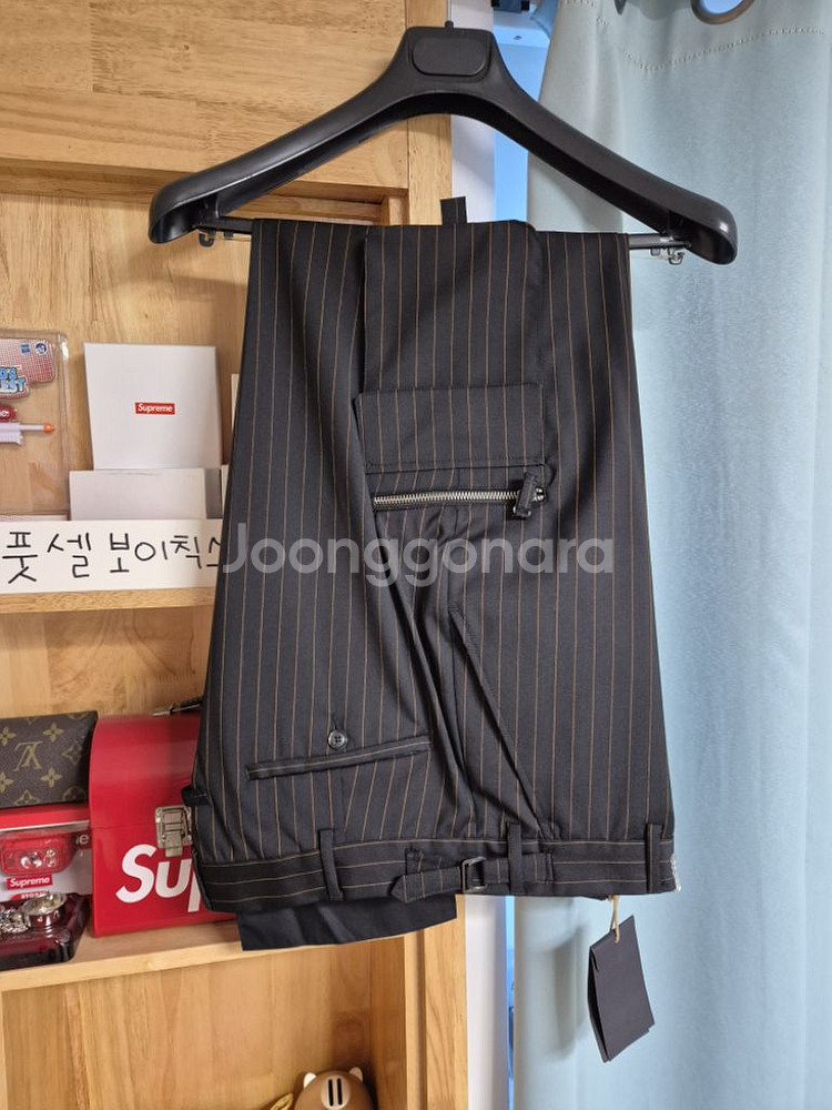 슈프림 장폴고티에 19SS 핀스트라이프 카고팬츠--7
