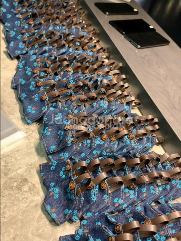 핸드메이드 라부부 인형옷 데님 멜빵바지 버킷햇모자세트--3
