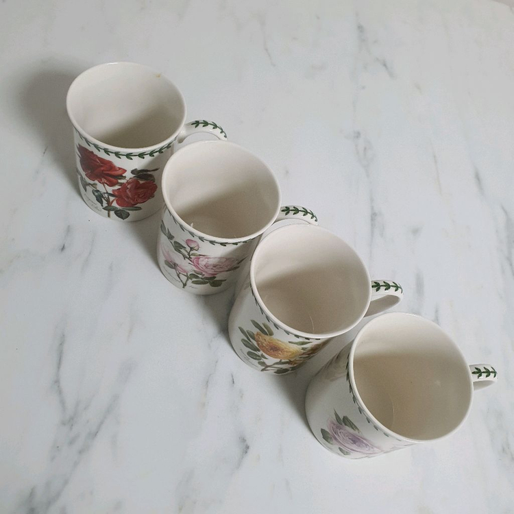 새상품.포트메리온 로즈 머그컵 4p--1