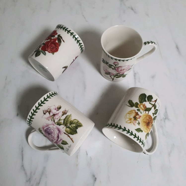 새상품.포트메리온 로즈 머그컵 4p--3