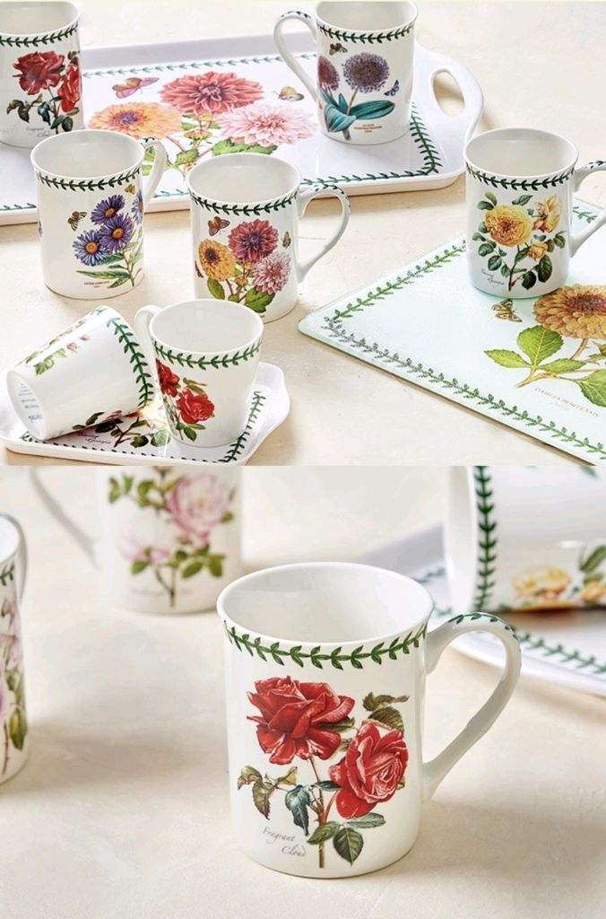 새상품.포트메리온 로즈 머그컵 4p--9