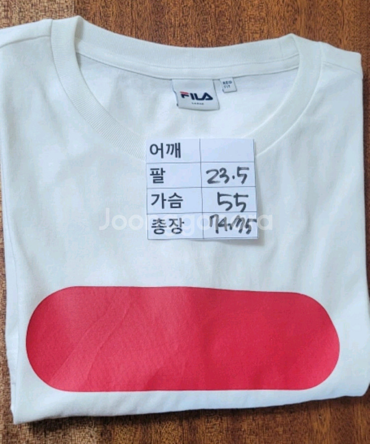 남성100-105사이즈FILA 반팔티--5