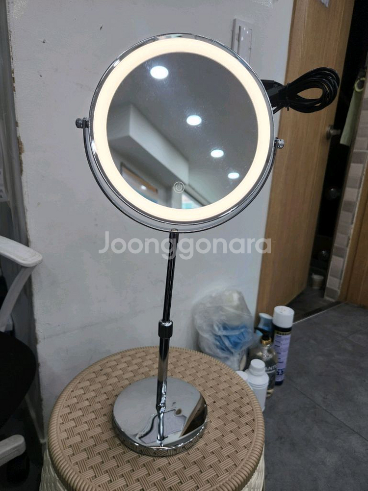 LED 무선 탁상 거울 새상품--0