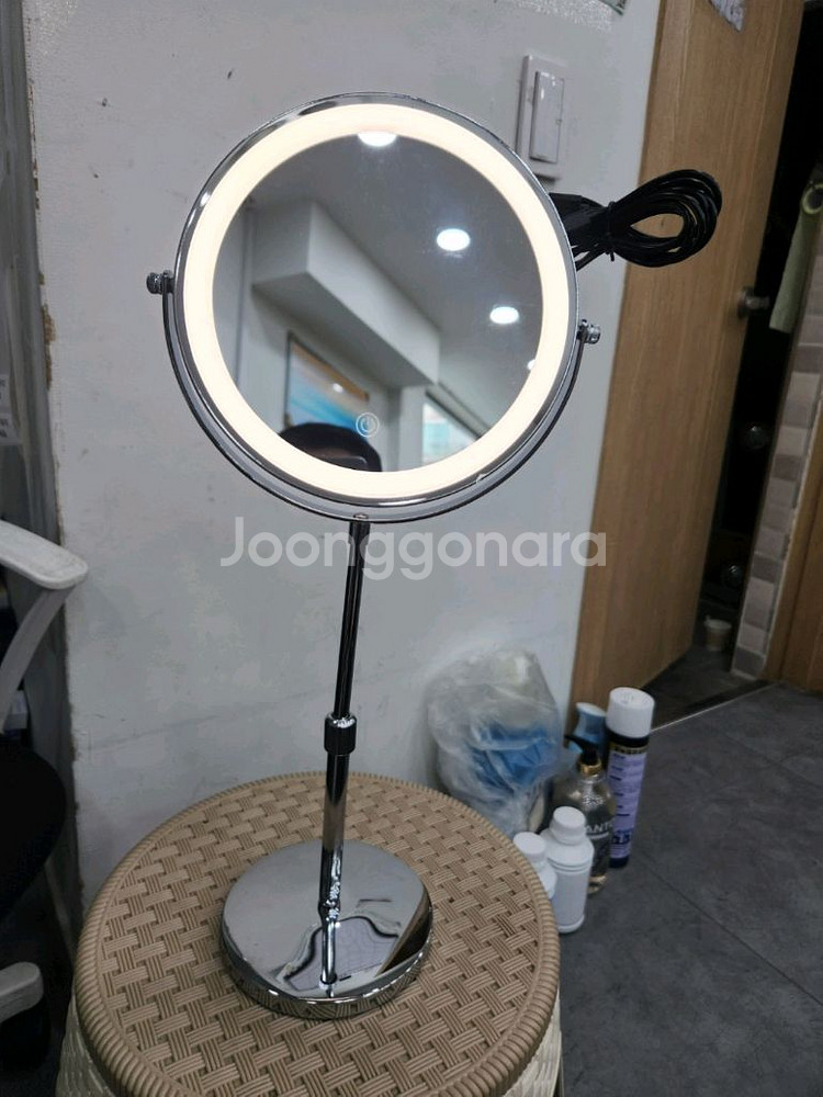 LED 무선 탁상 거울 새상품--1