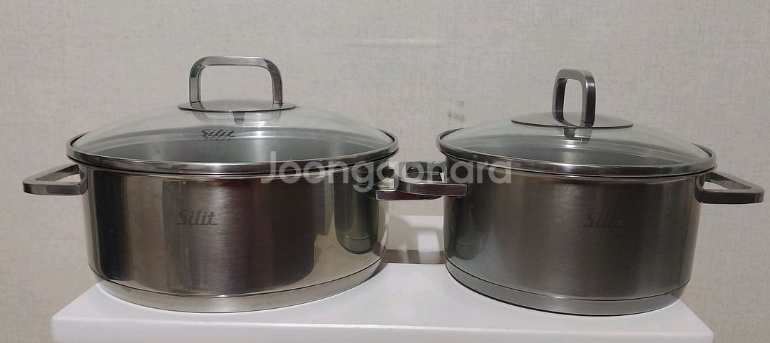 (중고)실리트 2종냄비 팝니다(20/16cm)--2