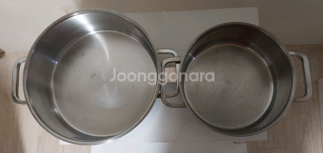 (중고)실리트 2종냄비 팝니다(20/16cm)--3