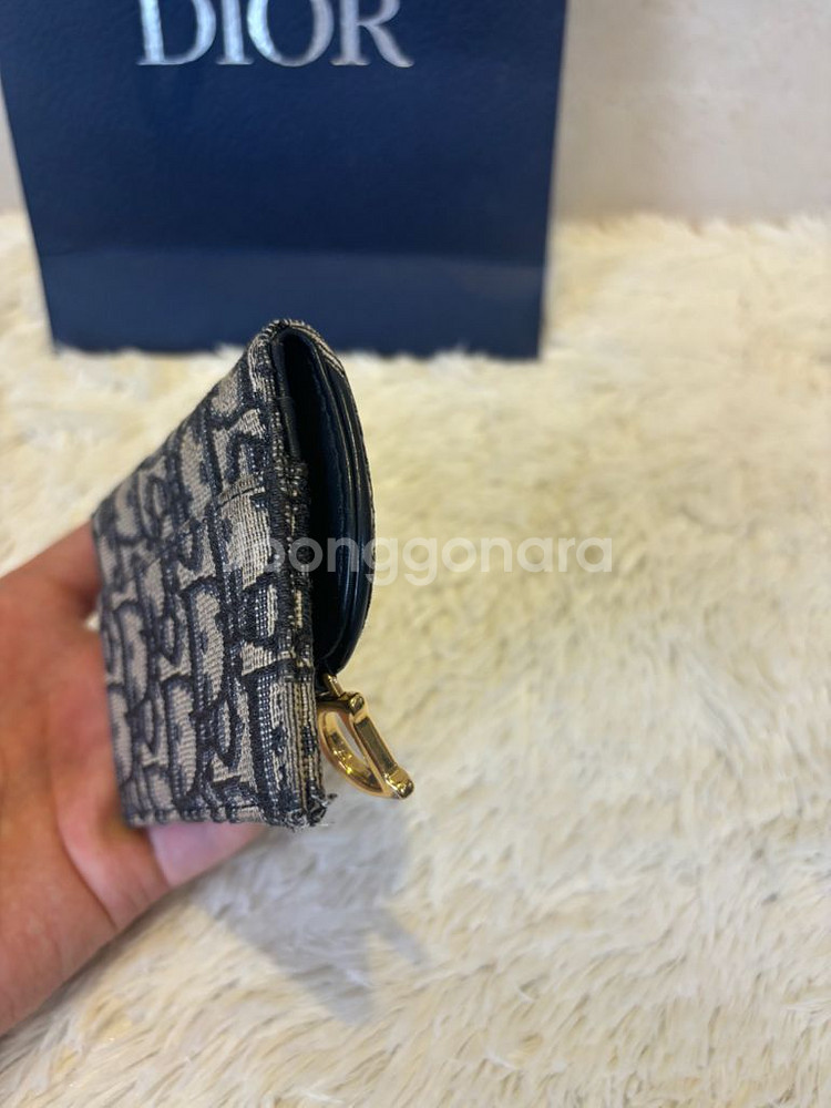 디올 새들 플랩 카드지갑--4