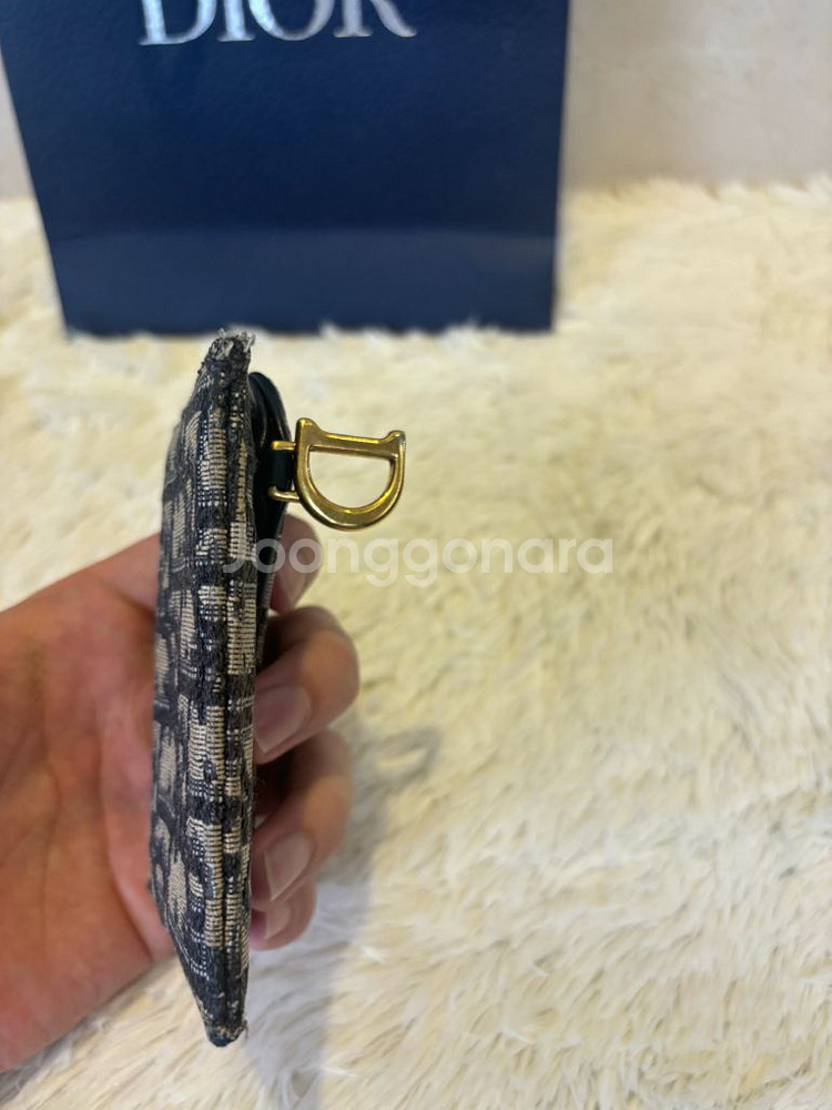 디올 새들 플랩 카드지갑--5