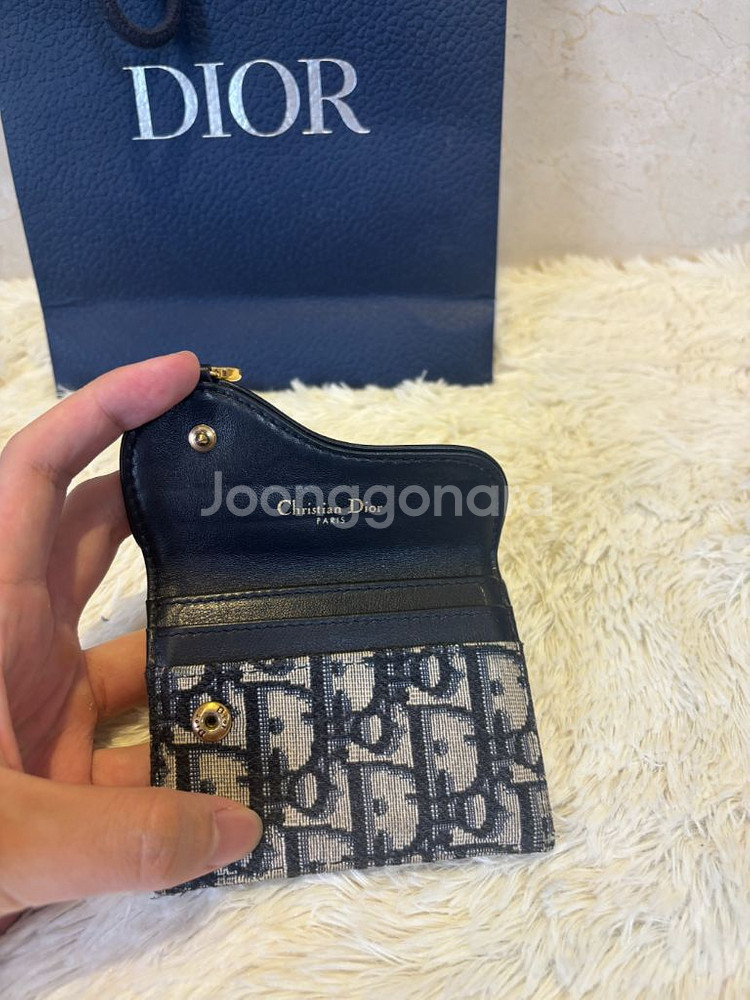 디올 새들 플랩 카드지갑--6