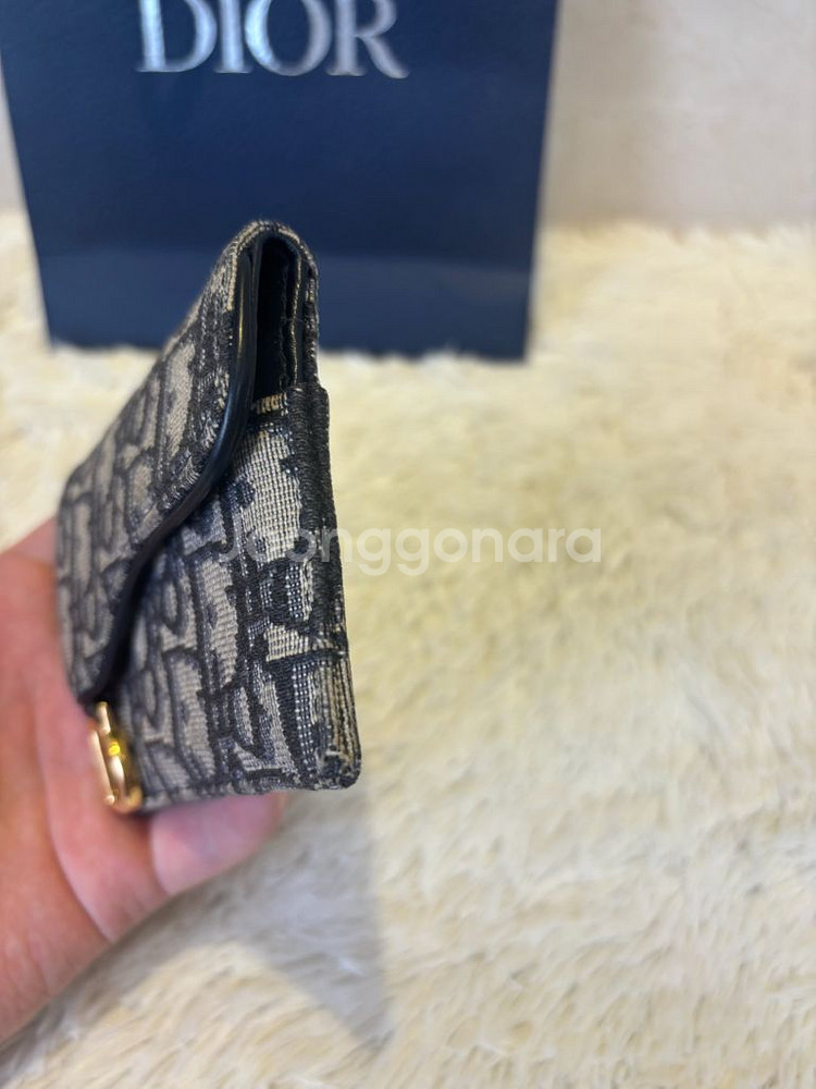 디올 새들 플랩 카드지갑--3