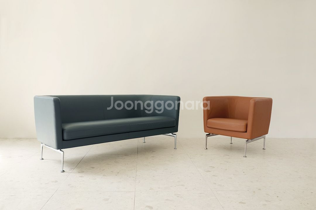Vitra 비트라 수이타 클럽암체어 프리미엄레더 코냑--3