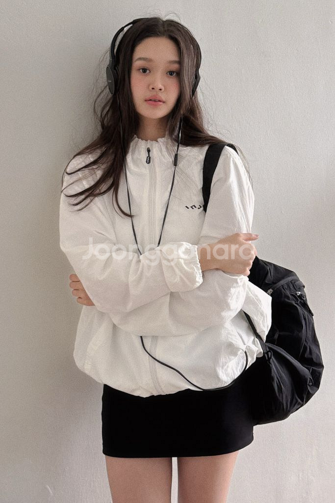 인지액티브 나일론 윈드브레이커 화이트--0