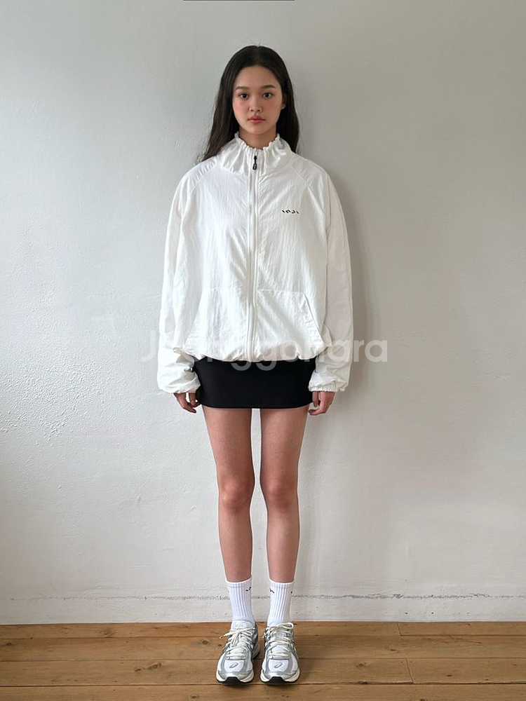 인지액티브 나일론 윈드브레이커 화이트--5