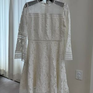 질스튜어트 화이트 면혼방 레이스 원피스 00S(85)