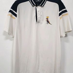 장 미셸 바스키아 흰색 반팔 카라티 100사이즈