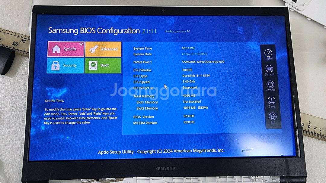 삼성 NT550XDA-KC35W i3 11세대 메인보드--2