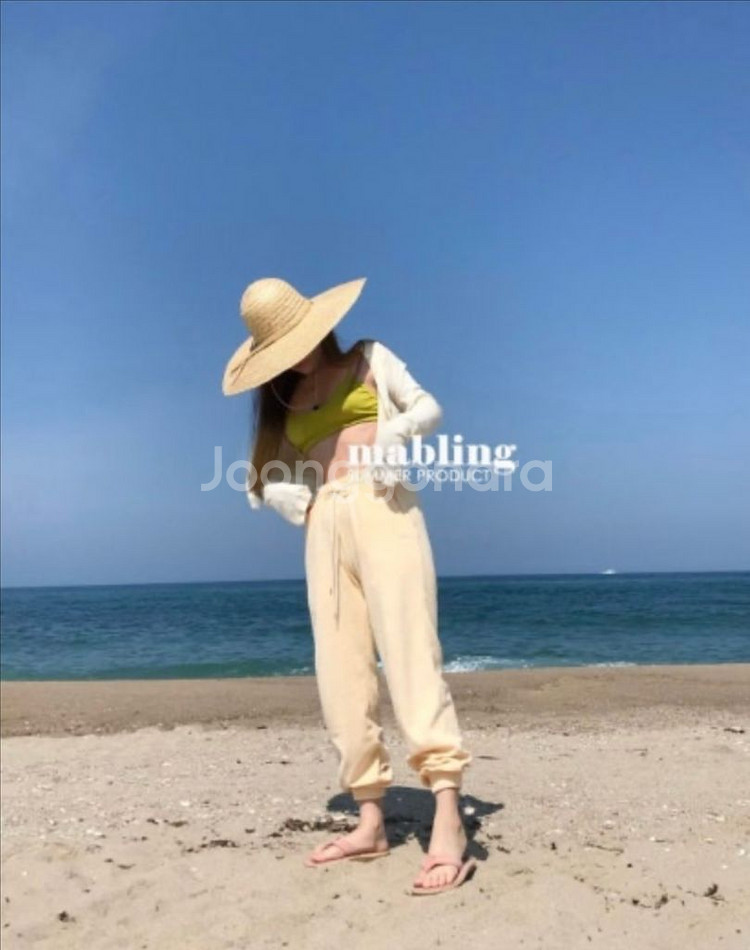 마블링 mabling 테리 조거 팬츠 버터--0