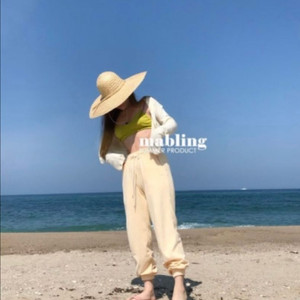 마블링 mabling 테리 조거 팬츠 버터