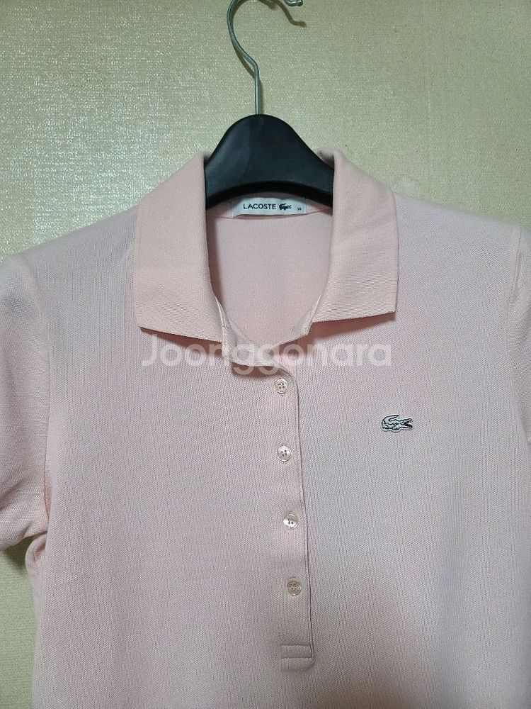 라코스테 슬림핏 반팔 카라티--1