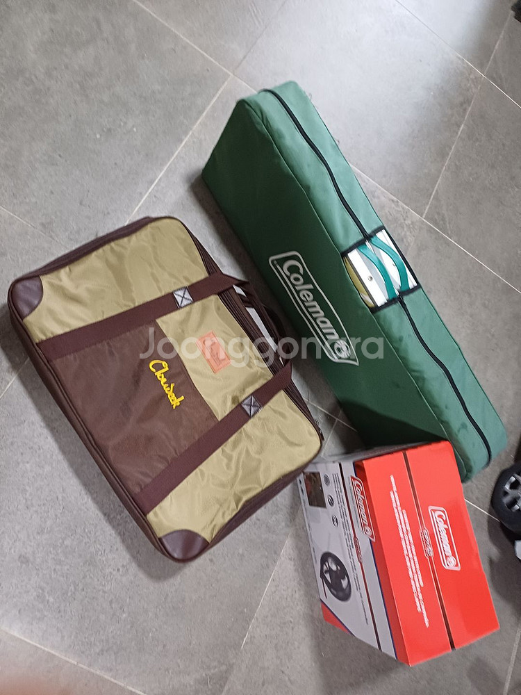 콜맨 키친테이블 투버너 랜턴선풍기 일괄판매--4