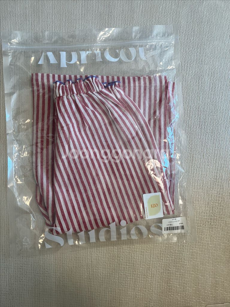 아프리콧 와이드 스트라이프 팬츠 120--2