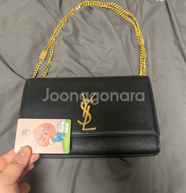 입생로랑 케이트 금장 숄더백 [정품영수증OK][S급]--2