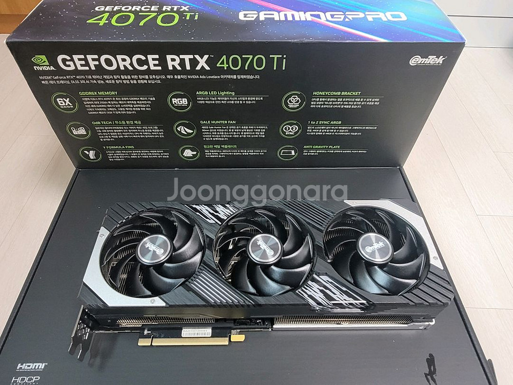 RTX4070Ti 게이밍프로 이엠텍/AS남음/그래픽카드--1