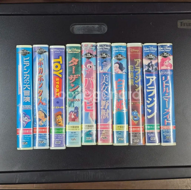 VHS 비디오테이프 디즈니 애니메이션 만화 일어 레트로--0