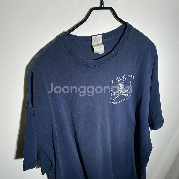 XL)길단 빈티지 프린팅 반팔 티셔츠--0
