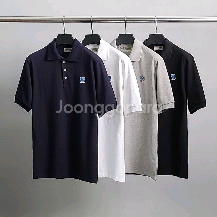 메종키츠네 블루폭스 PK 반팔 카라티--0