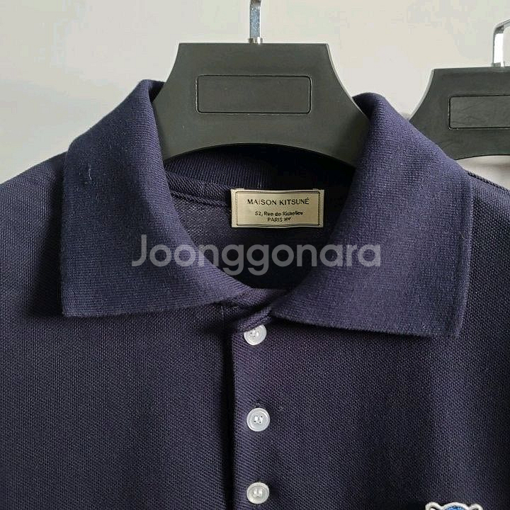 메종키츠네 블루폭스 PK 반팔 카라티--5
