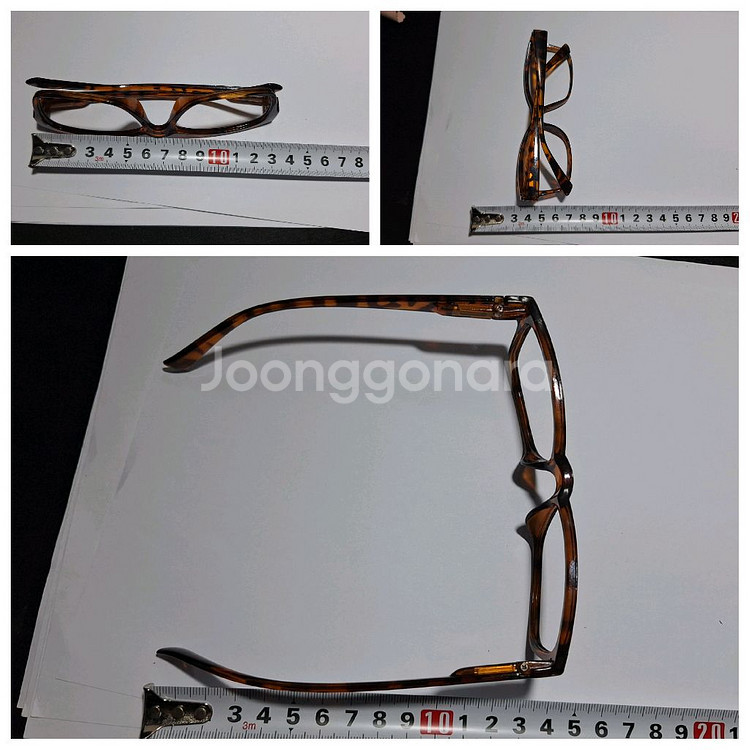 클래식 브라운 호피 일본 빈티지 안경테 레트로--9