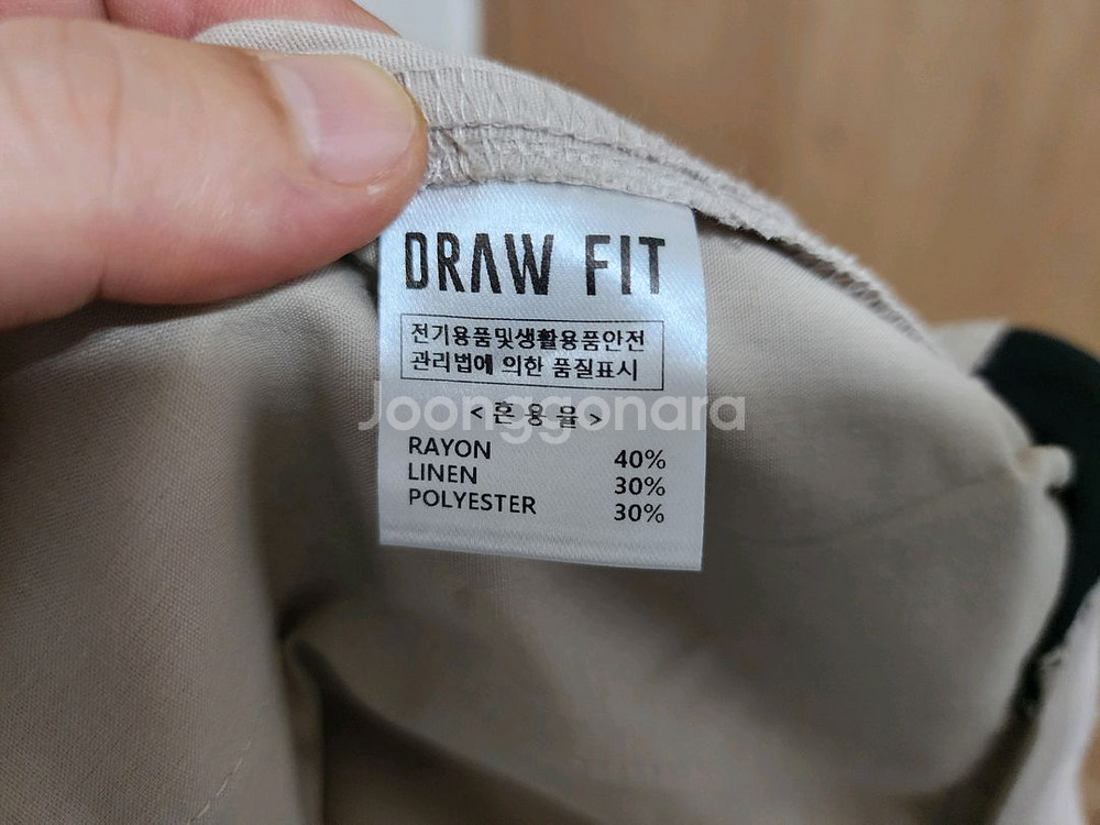 (M)드로우핏 히든밴딩 핀턱 린넨 팬츠--3