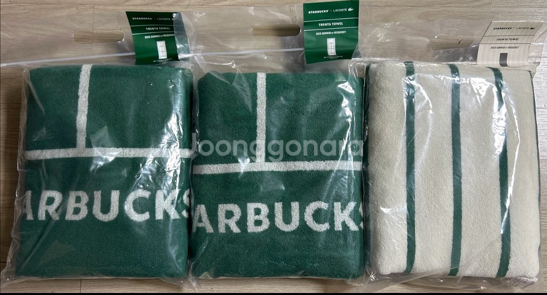 스벅x라코스테 트렌타 타월 새상품--0