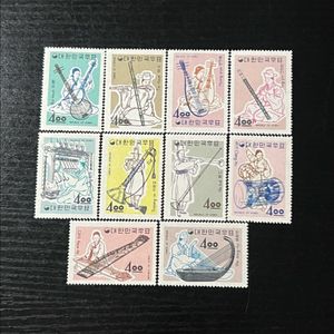 1960년대 발행 악기시리즈 우표 10종