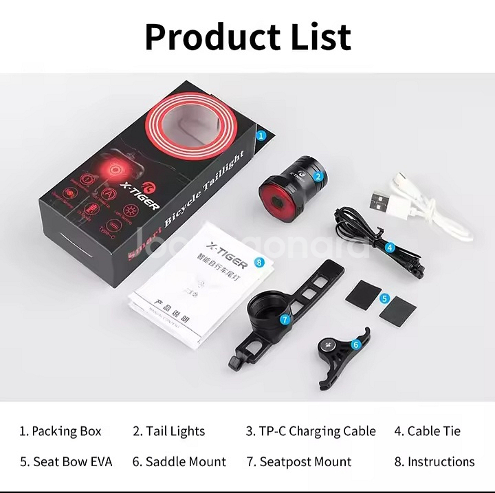 [특가새제품] 자전거라이트 자전거후미등 스마트후미등--5