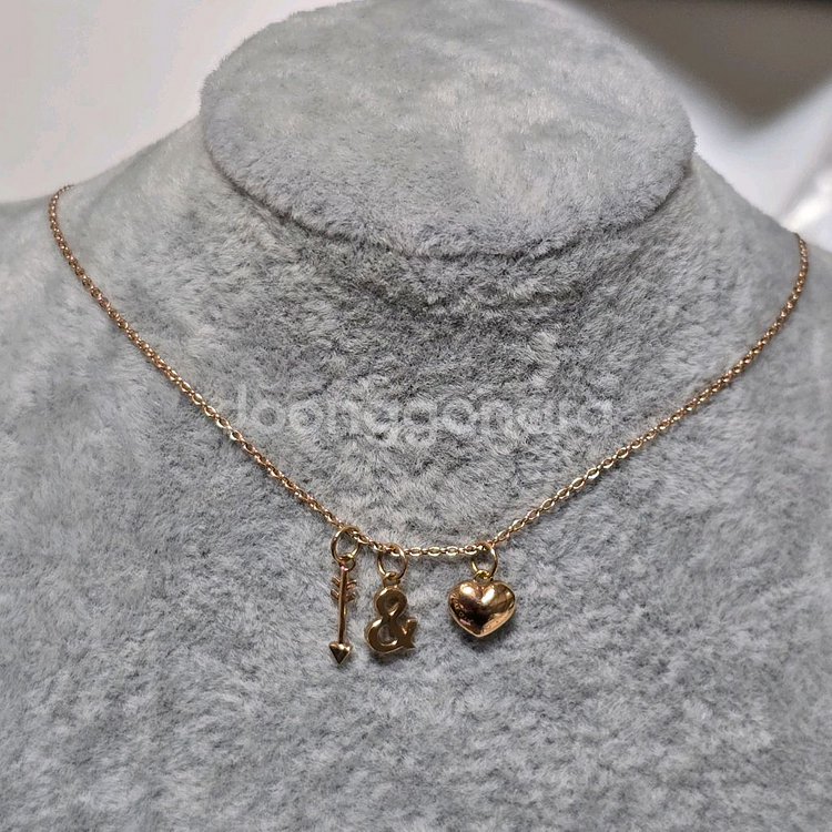 18k 핑크골드 목걸이--1