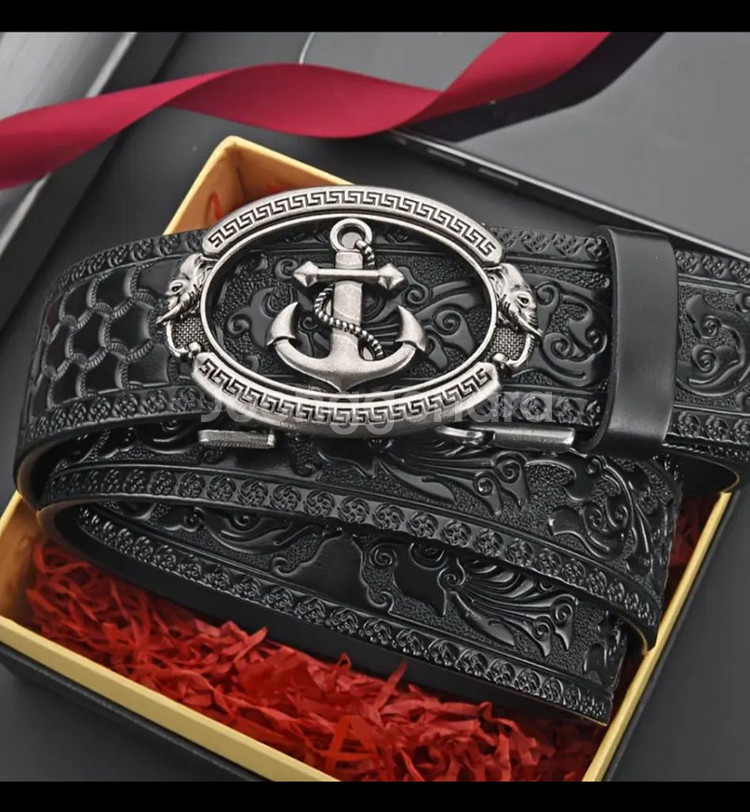 고급 가죽벨트 * 금속 자동버클 통 소가죽--0