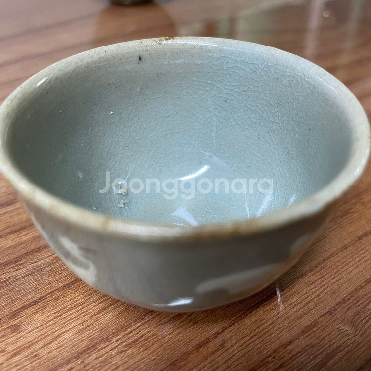 고려청자 운학문 찻잔--4