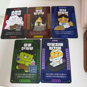 카카오프렌즈 냥냥특집 춘식이 액막이부적 5종세트